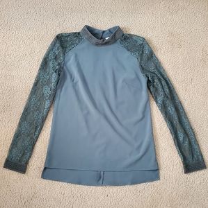Object Sage Green Lace Blouse Size 34/US Small